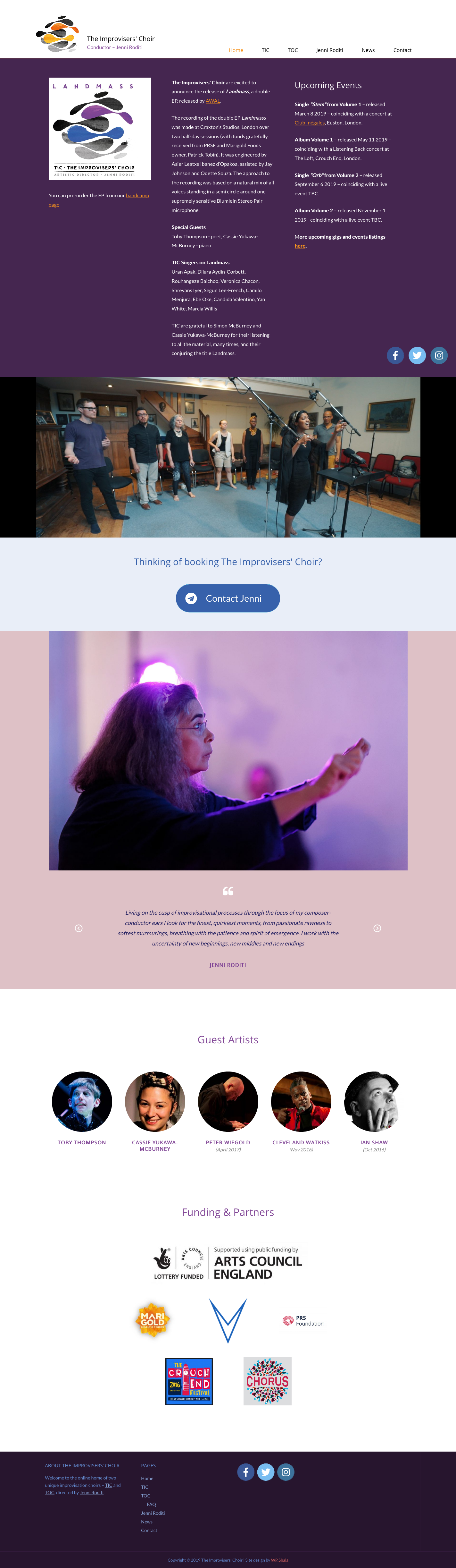 The Improvisers Choir website