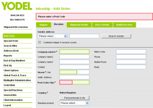 Yodel Web Ship website